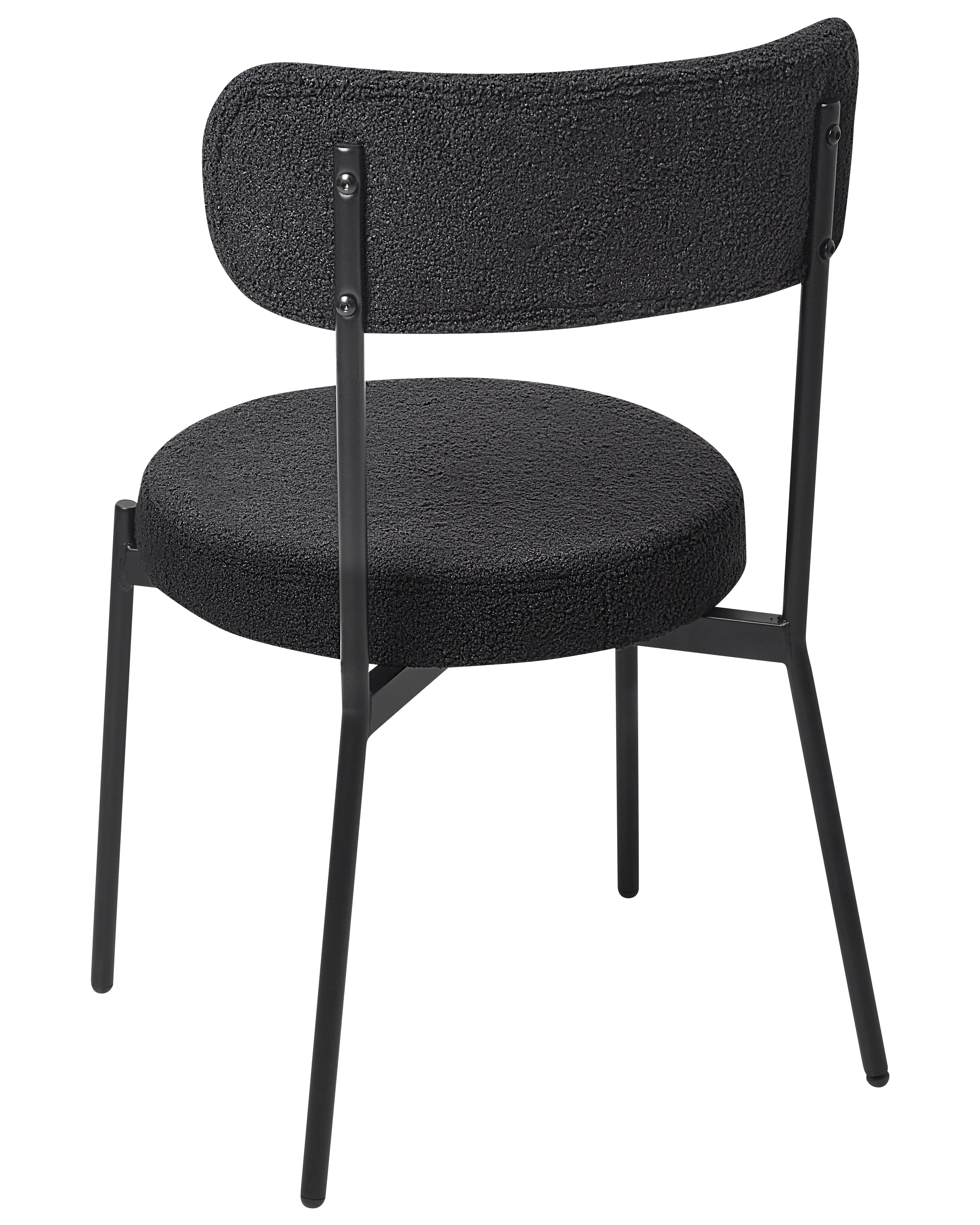 Set van 2 eetkamerstoelen ALLISON Bouclé Zwart