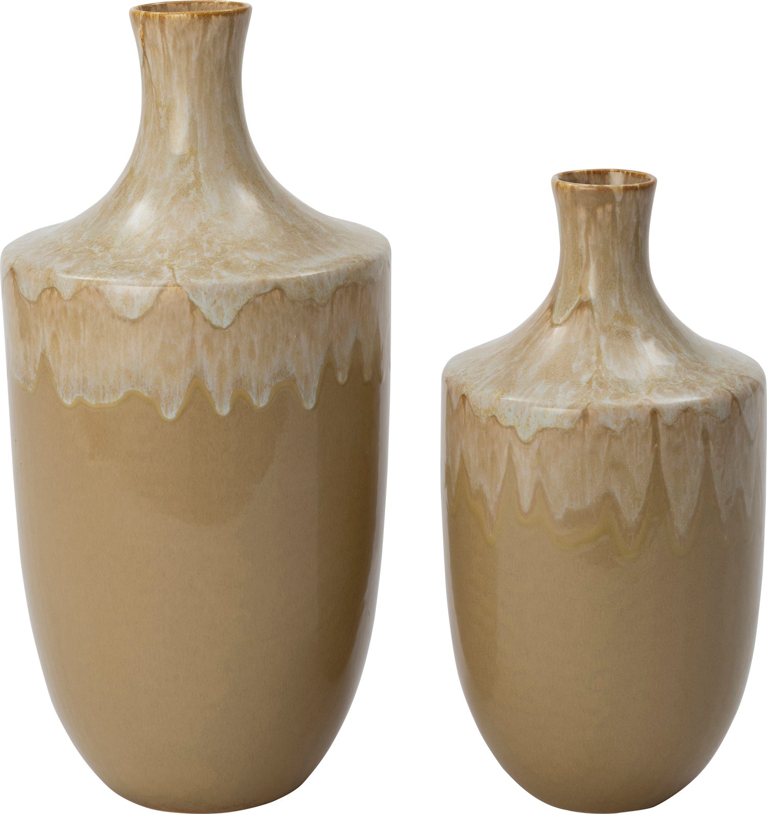Intratuin vaas Novi beige / crème D 25 H 50 cm