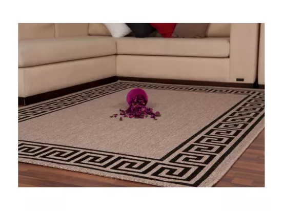 Tapis 170x120cm, design F205A coloris argent - Confort et élégance pour votre intérieur