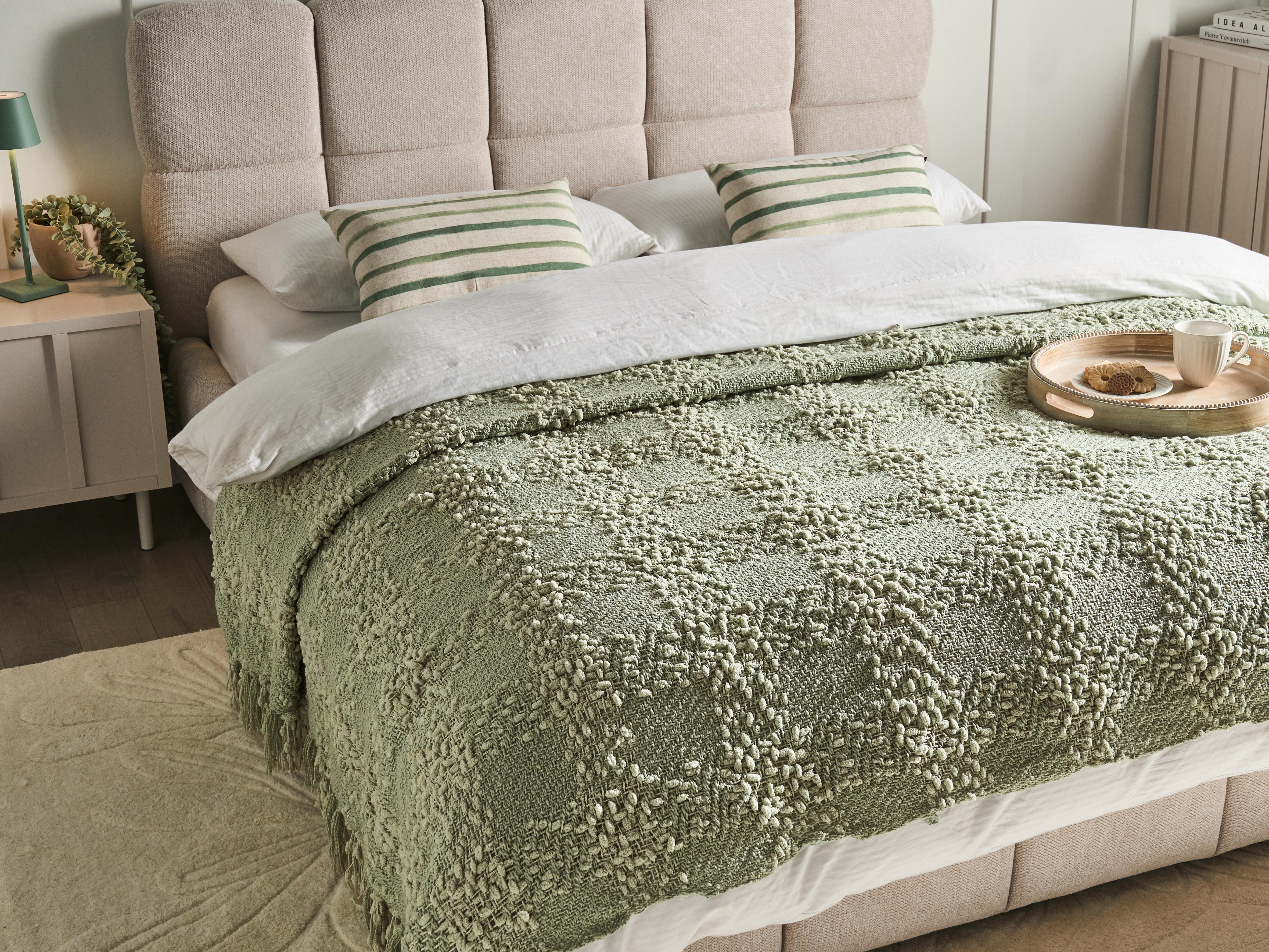 Plaid VELLA 220 x 240 cm Groen
