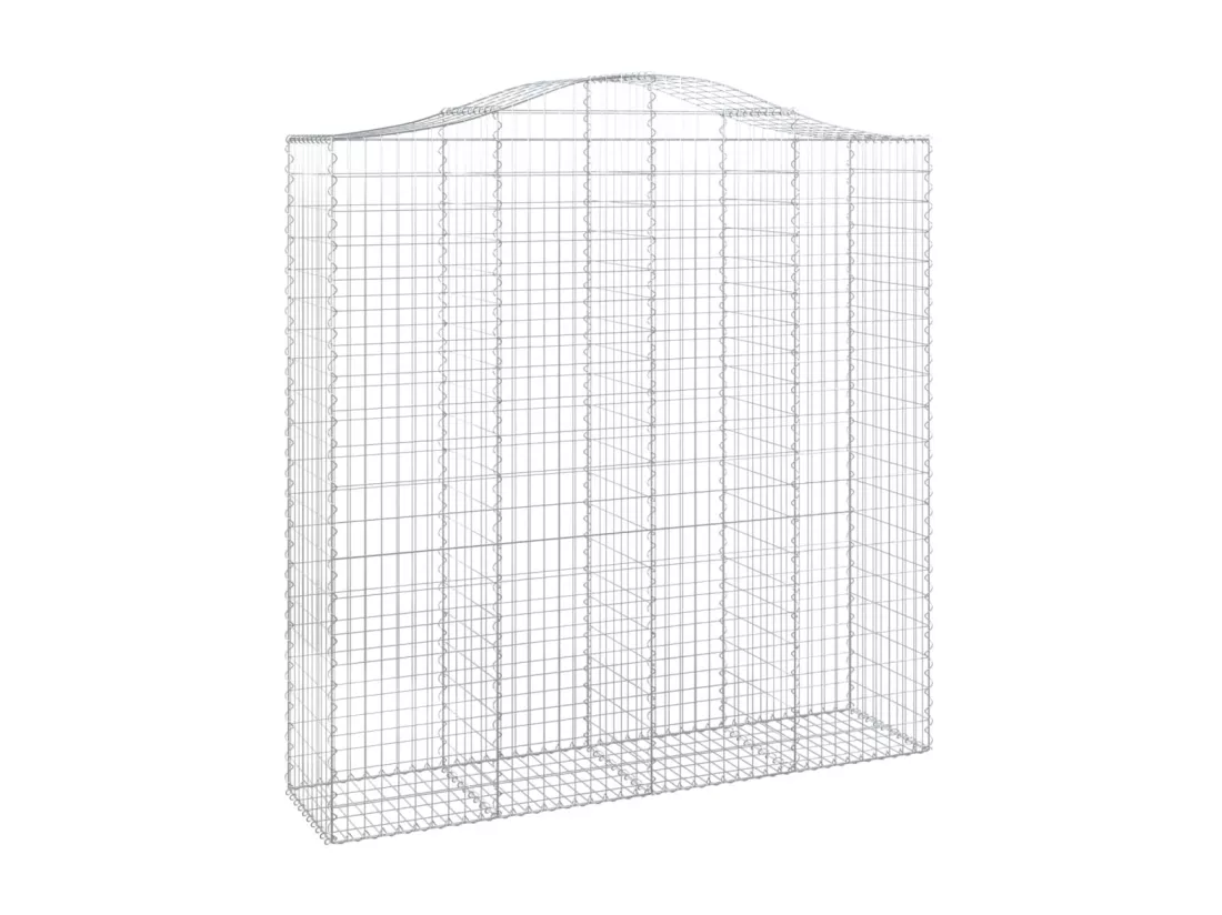 Paniers à gabions arqués 5 pcs 200x50x200-220 Fer galvanisé