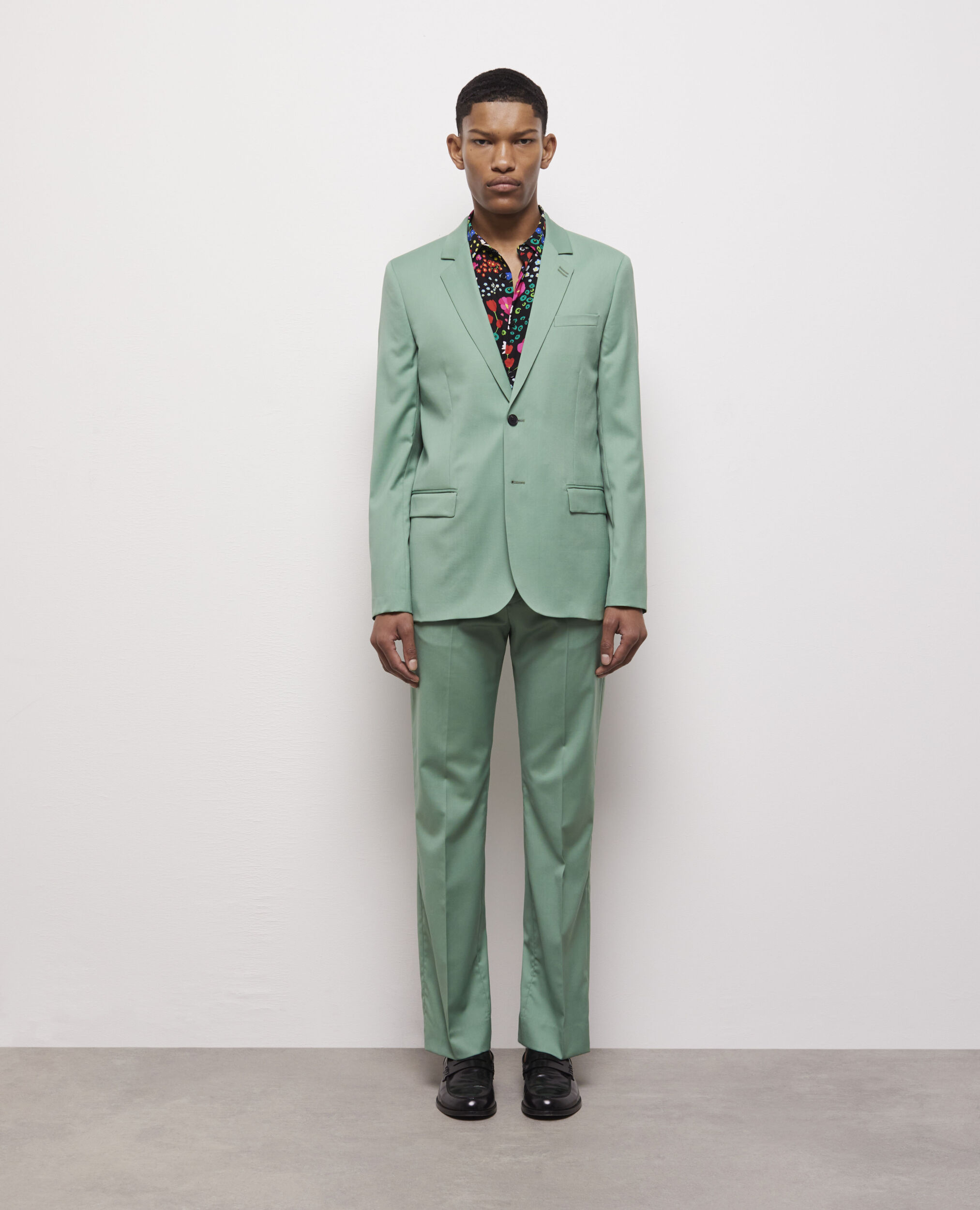Veste de costume verte en laine