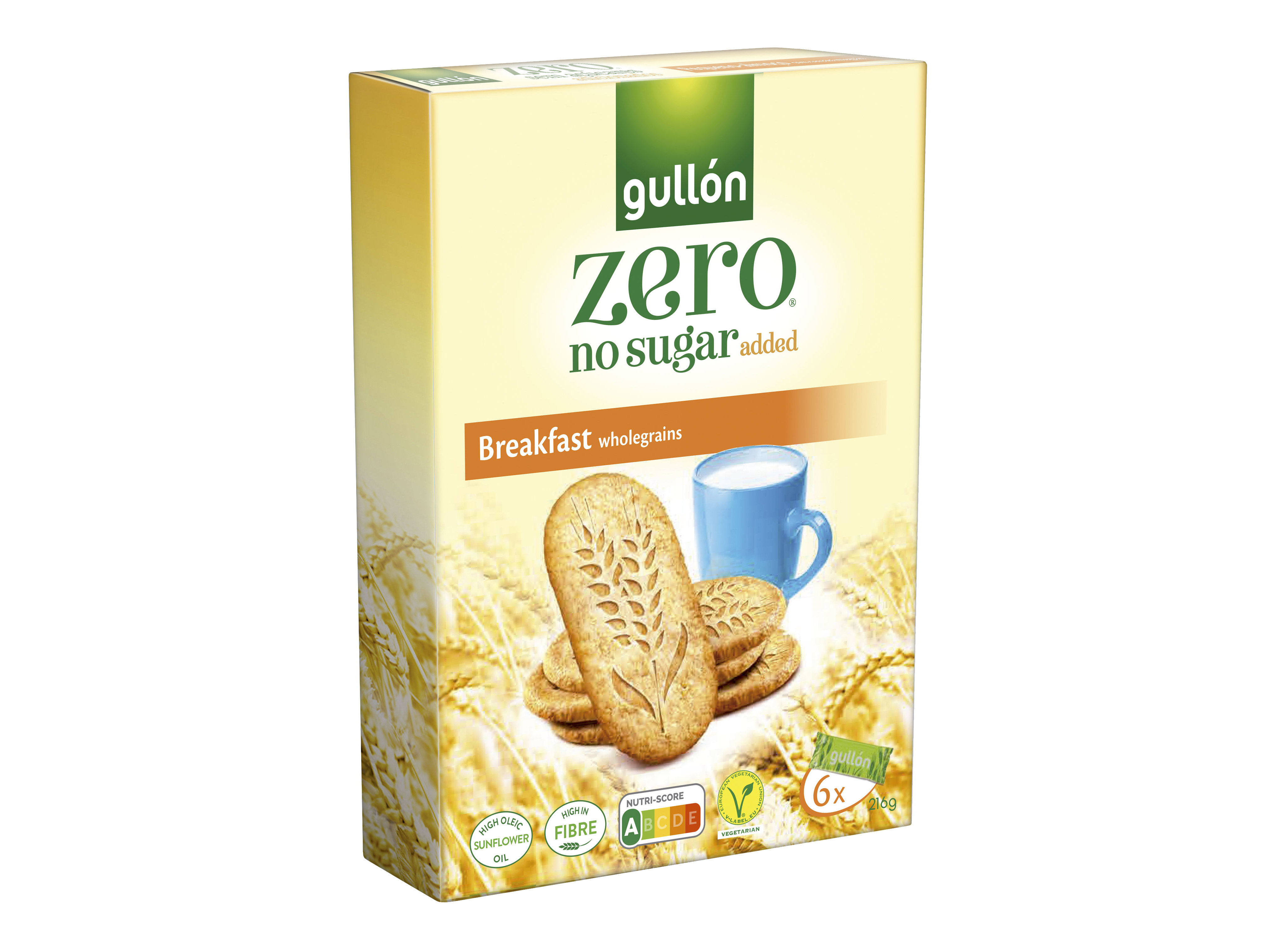 BOLACHAS GULLON ZERO PEQUENO ALMOÇO SEM AÇÚCAR ADICIONADO 216G