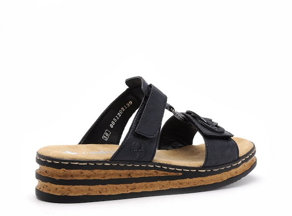 Rieker mules et sabots plats femme 62936 bleu