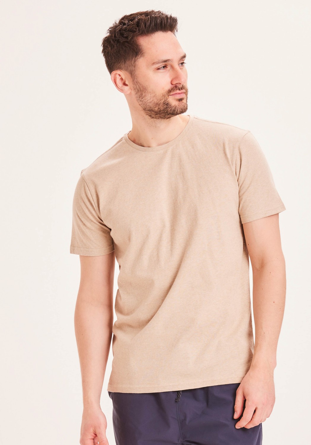 Knowledge Cotton Apparel T-Shirt Basic Tee Safari Melange
