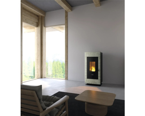 FreePoint Accent Luchtdichte pelletkachel, natuursteen, 7 kW
