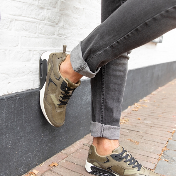 Blue Box heren sneakers groen
