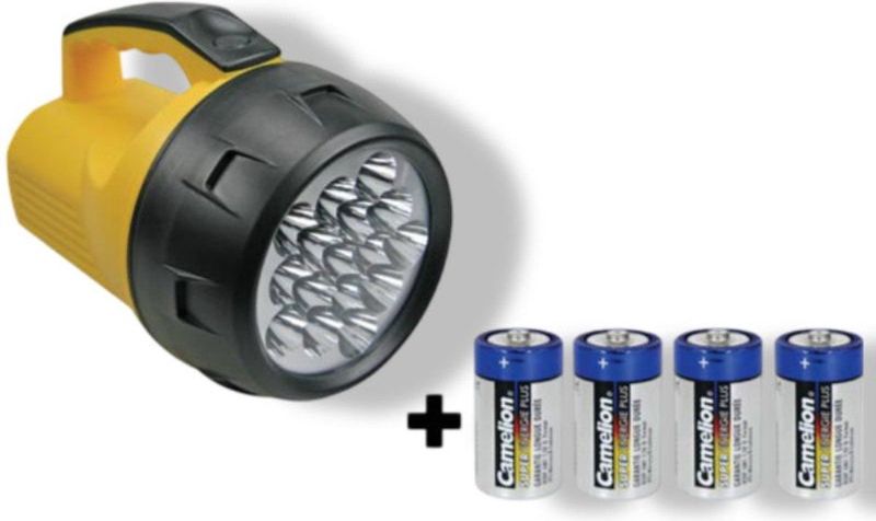 Perel Tools - EFL05 - Zaklamp - Geel/Zwart - PVC - 16 LEDS