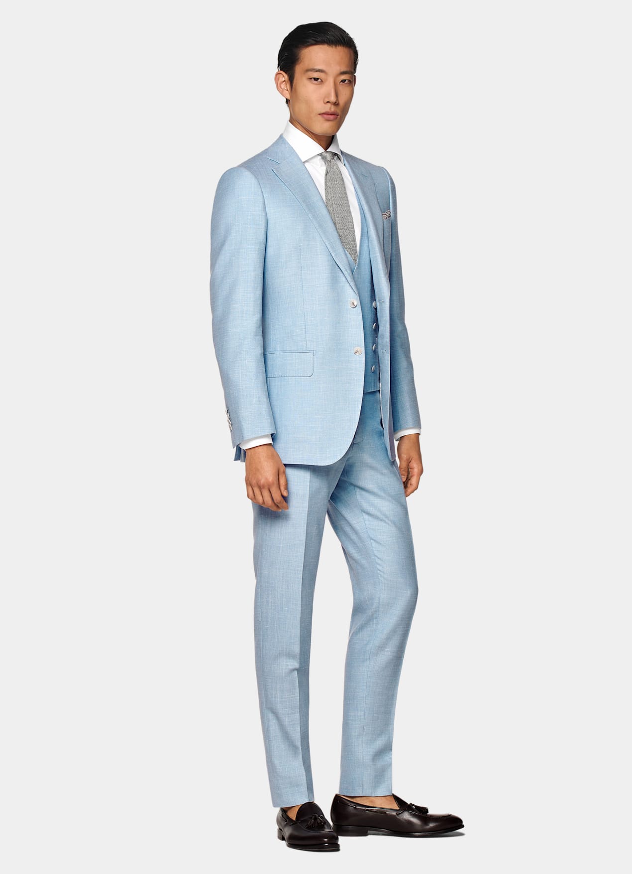 Gilet de costume bleu clair