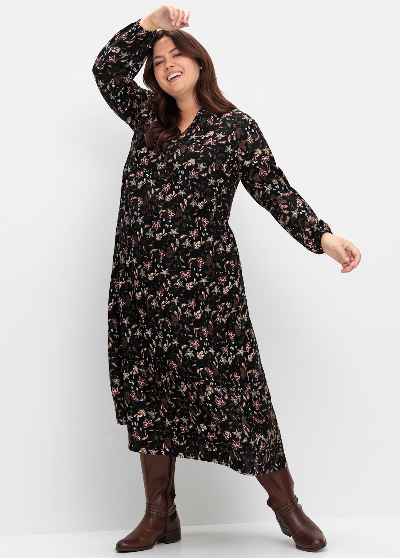 Sheego Maxikleid »Druckkleid«