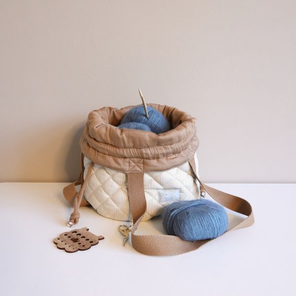 Cam Cam Copenhagen Classic Stripes Project Bag - Camel