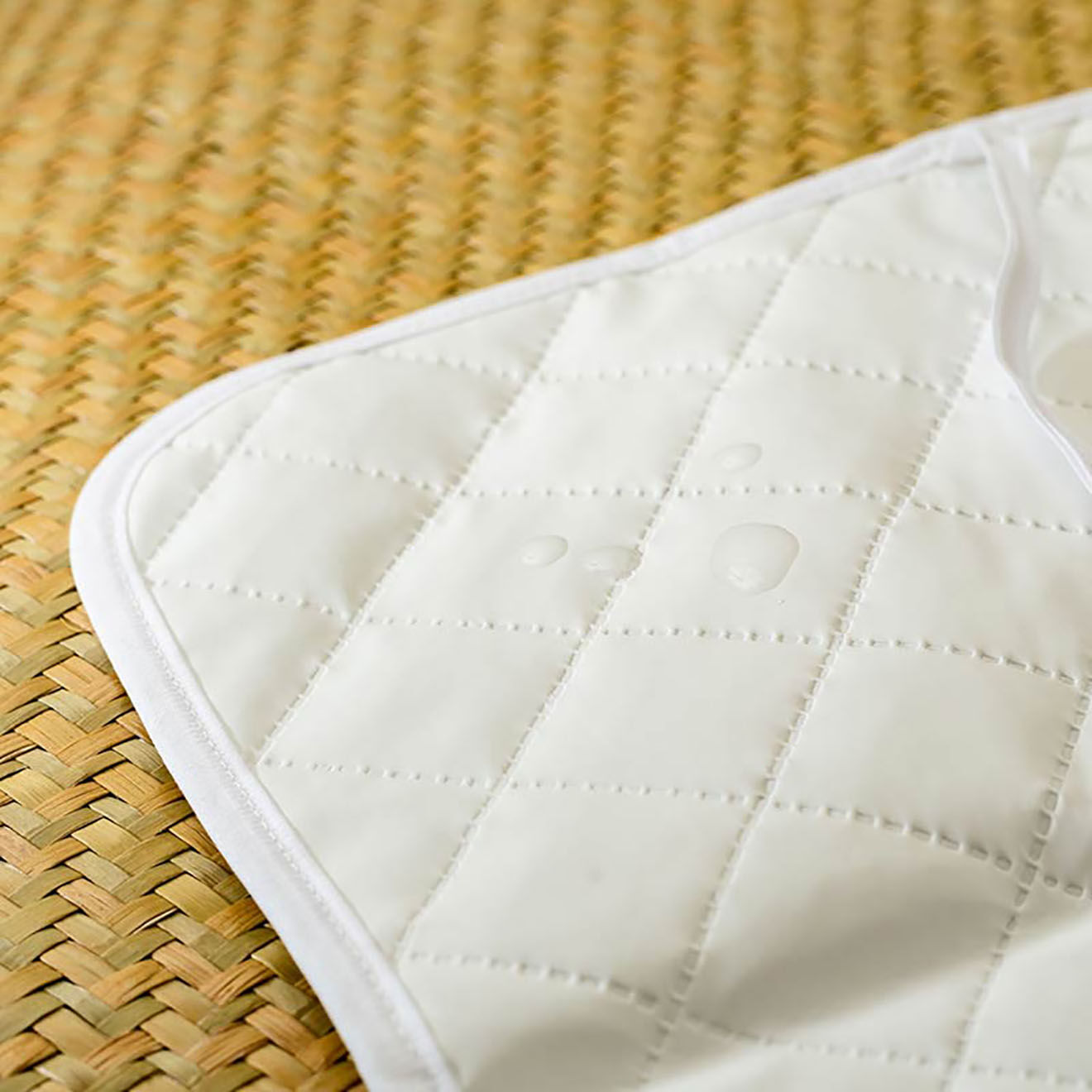 Papate Tapis à Langer Nomade en Coton Bio blanc - 65x42 cm