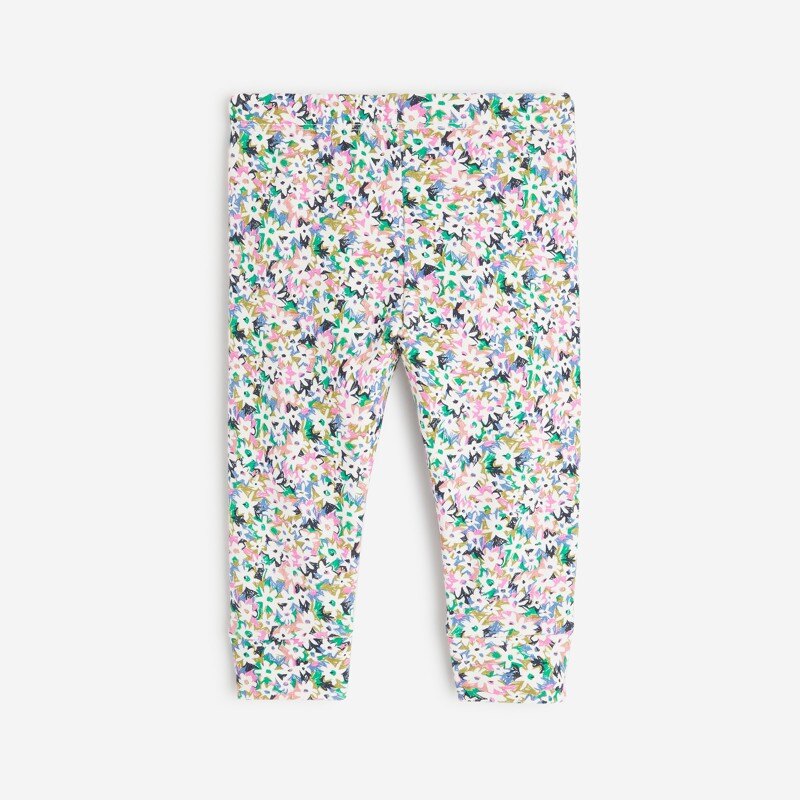 Leggings bébé fille semis fleuris blanc Catimini Blanc
