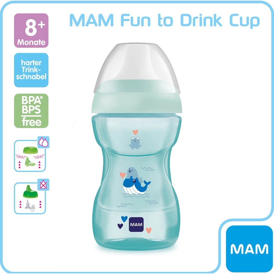 MAM Trinklernbecher Fun to Drink Cup 270 ml, Wal