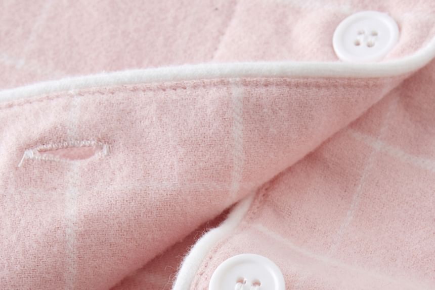 Finlies - Bijpassende pyjamaset voor koppels: geruite top met lange mouwen + broek