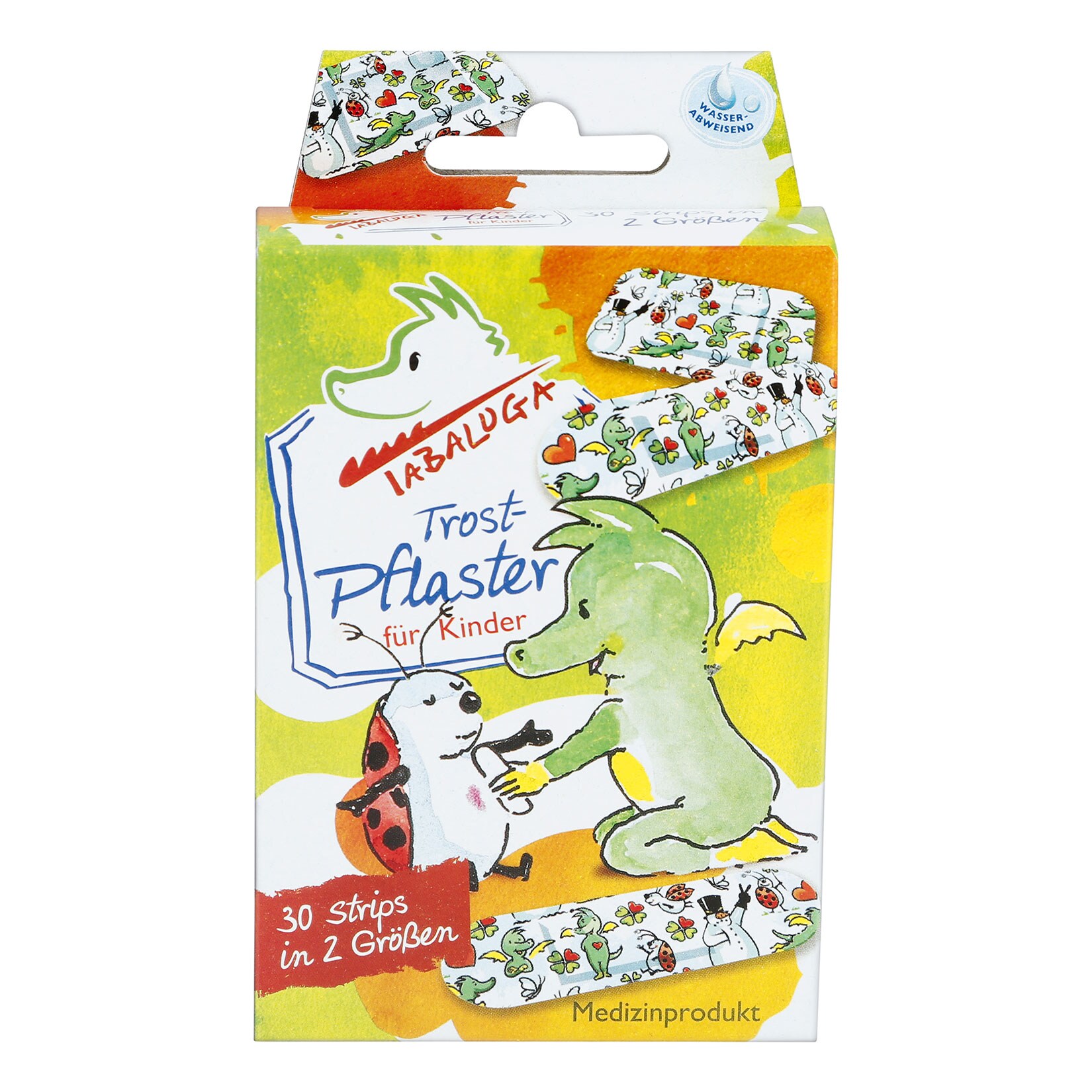 Tabaluga Kinderpflaster Strips 30 Stück in zwei Größen, 10er Pack