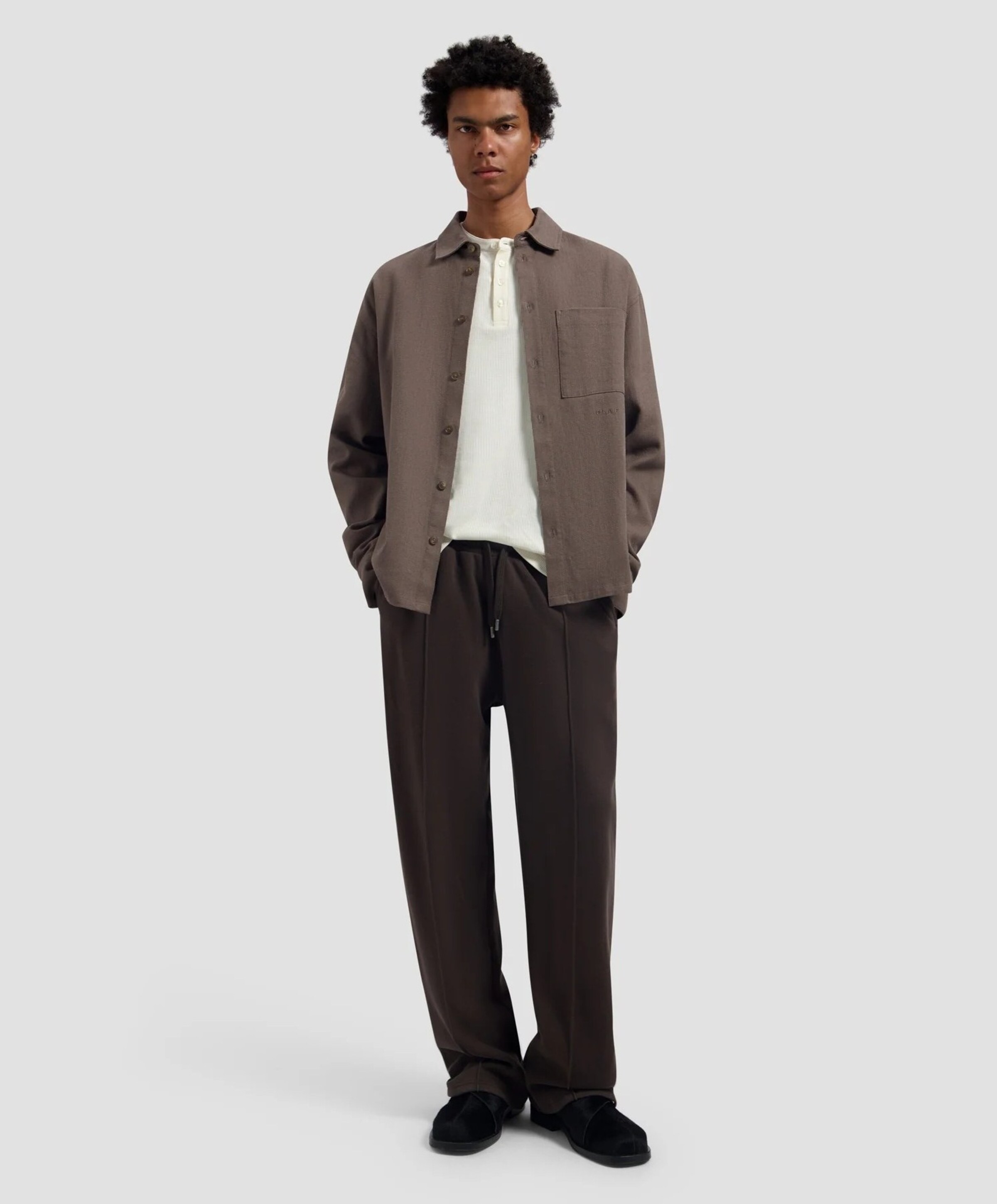 Olaf Heren overshirt bruin