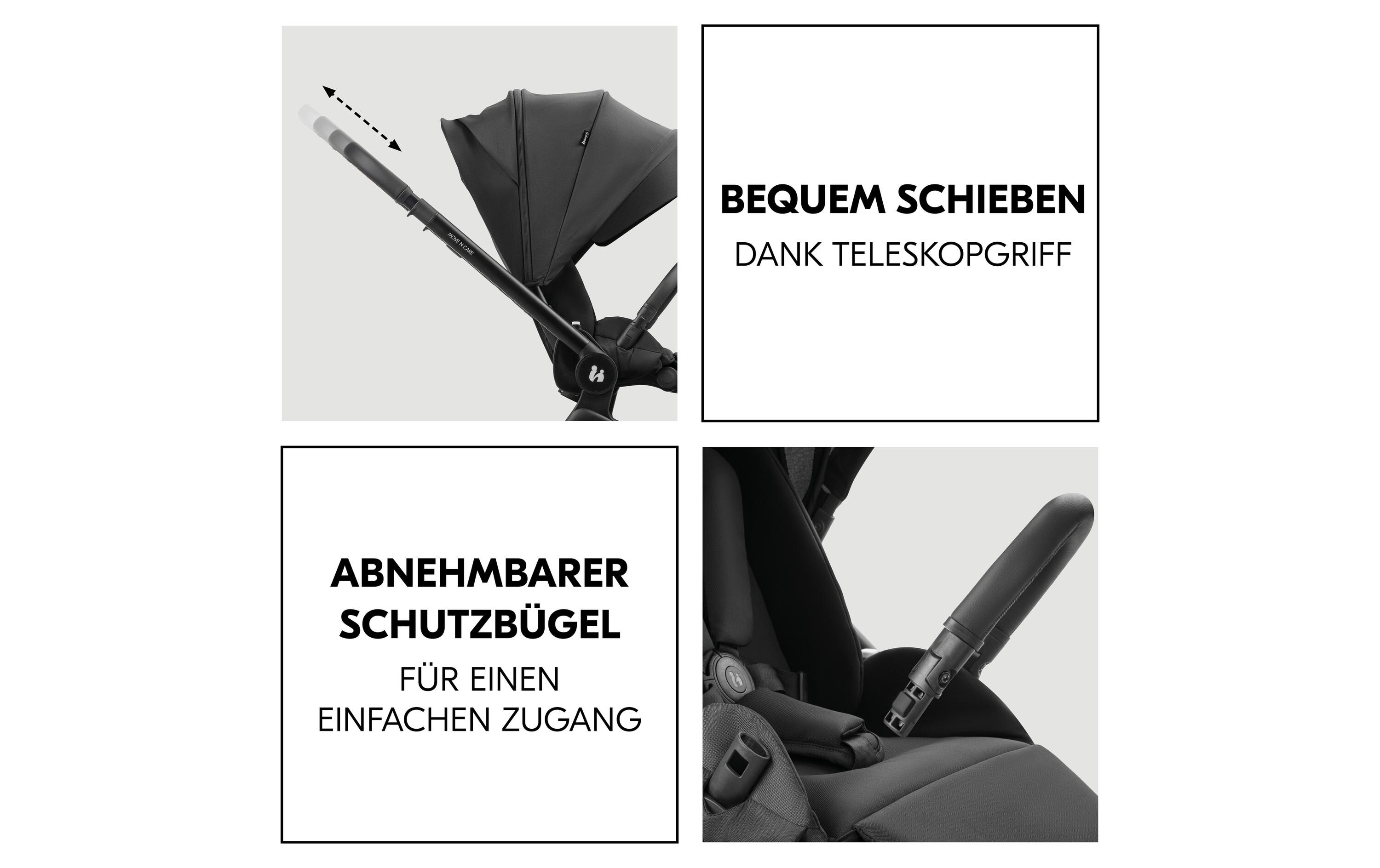 Kinderwagen Move N Care Set Black<br>Multifunktionales Kinderwagen-Set