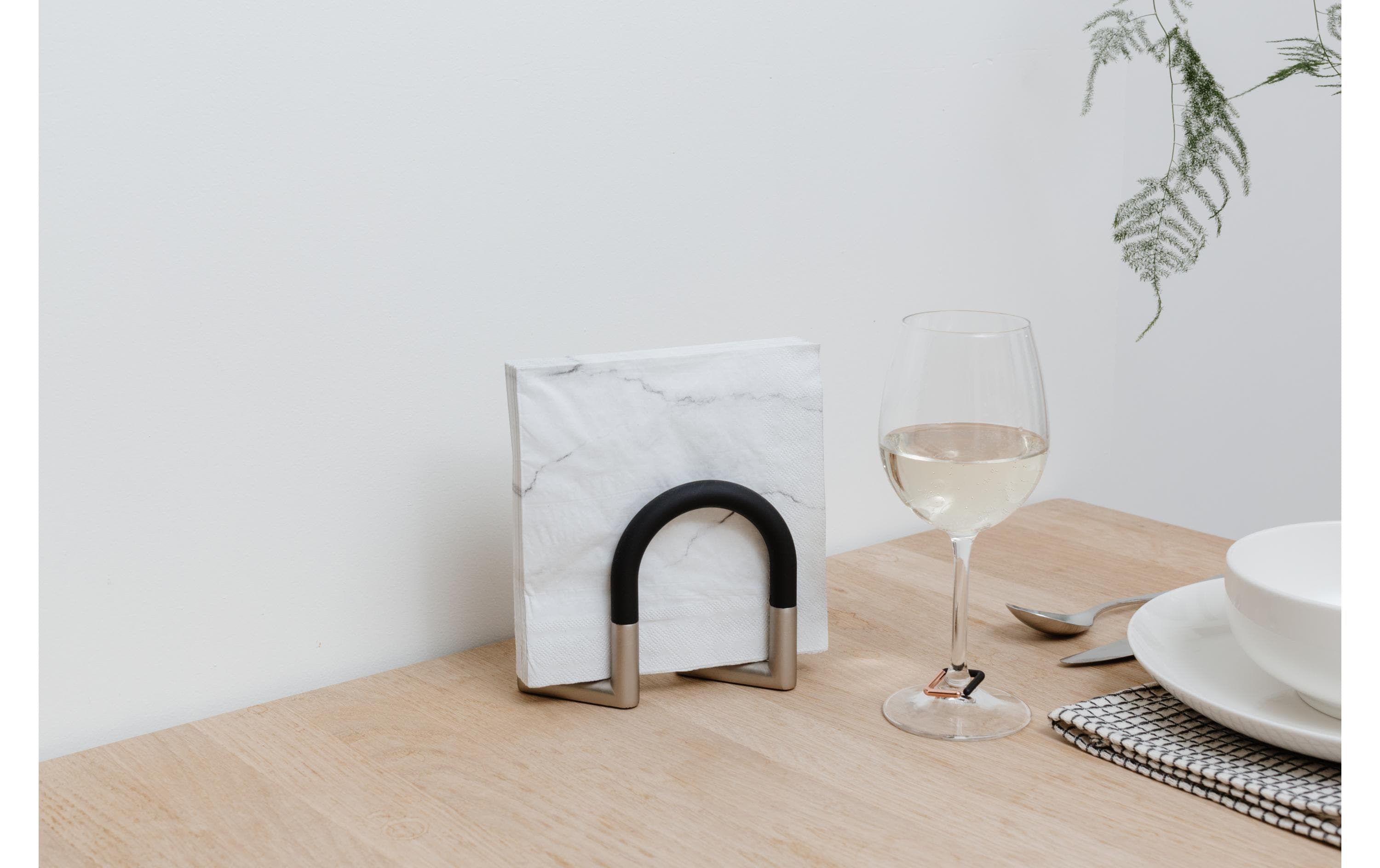 Serviettenhalter Napkin Schwarz/SilberServiettenständer