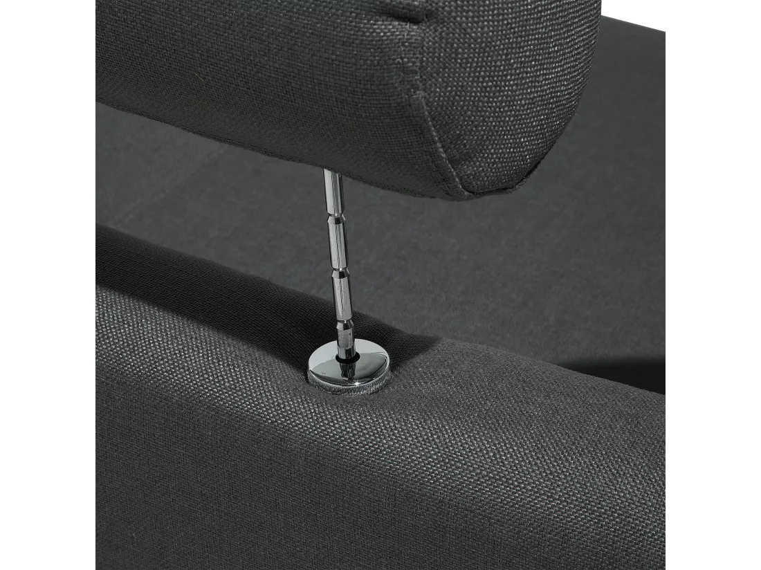 Canapé circulaire modulable en tissu gris foncé 8 places ROTUNDE