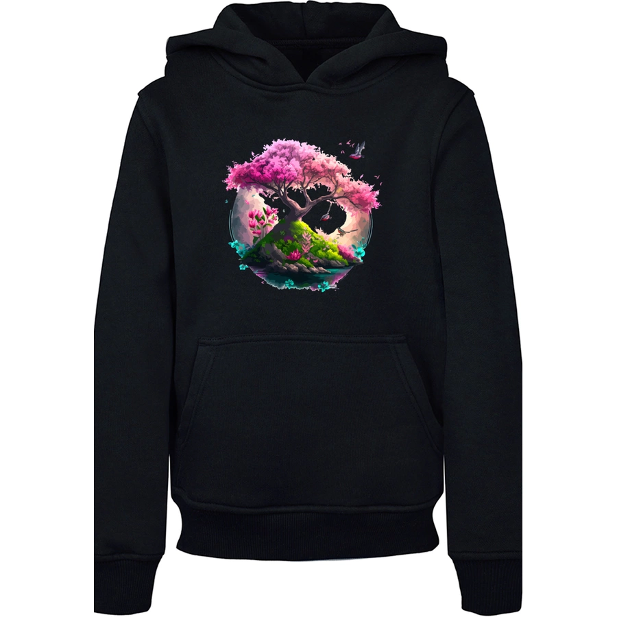 F4NT4STIC Hoodie Kirschblüten Baum schwarz