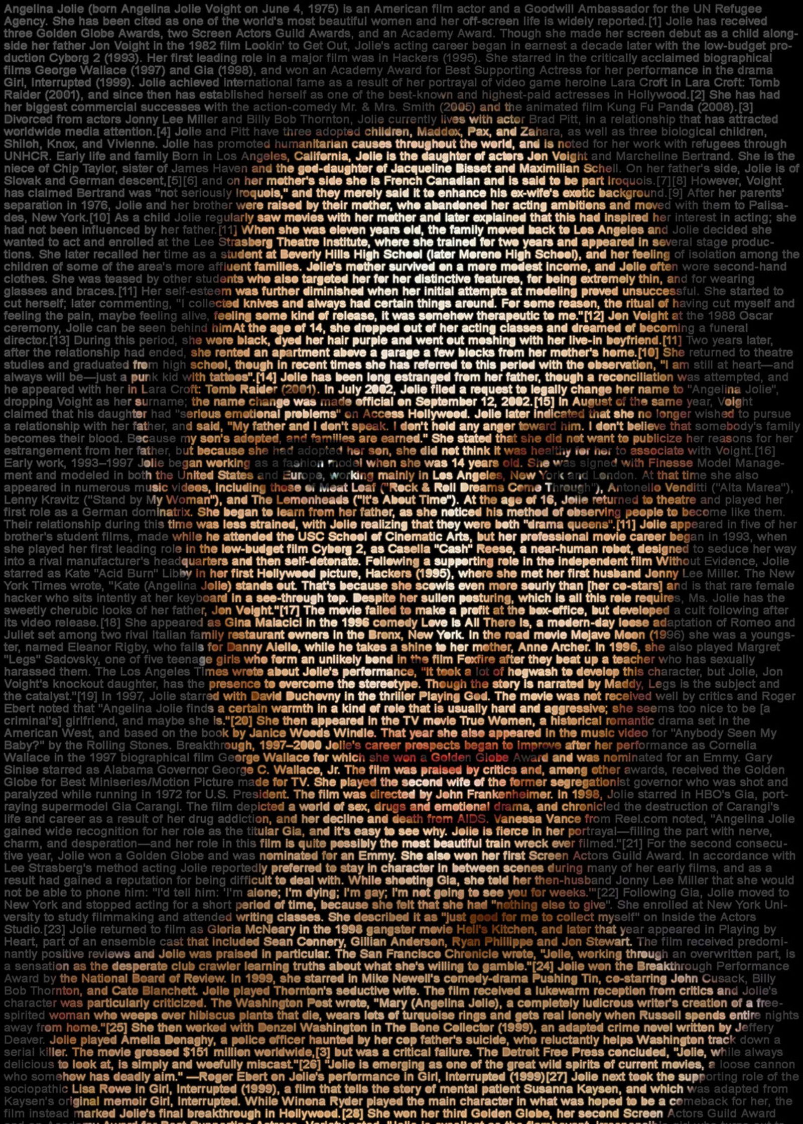 Angelina Jolie by Ralph Ueltzhoeffer - Limited Edition. Edition of: 100. Signed.