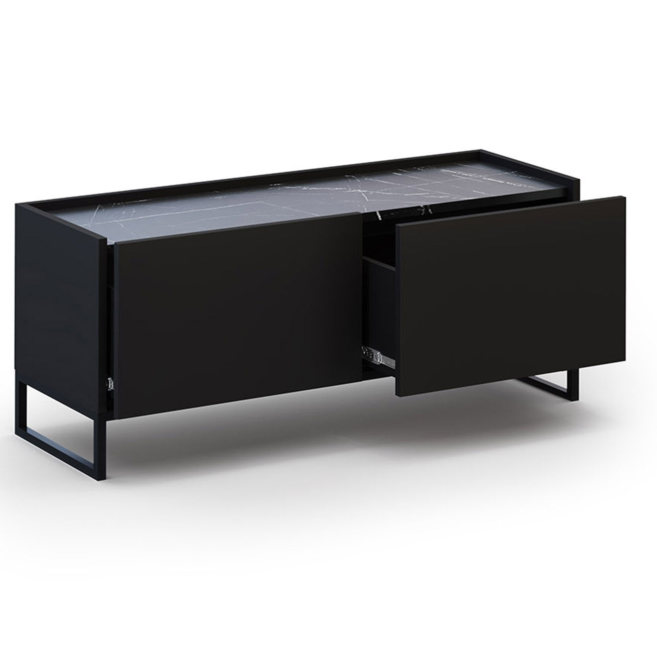 Windsor & Co Meuble TV Helene noir - 120x40x50 cm