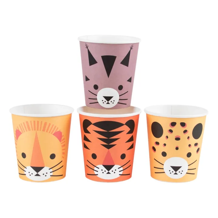 My Little Day Gobelets en carton mini félins - Lot de 8