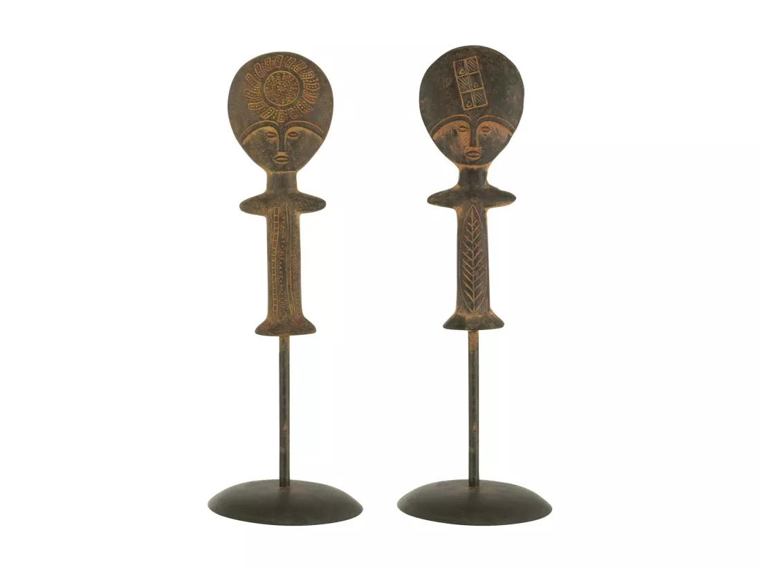Lot de 2 statuettes Carlinvolle en Résine