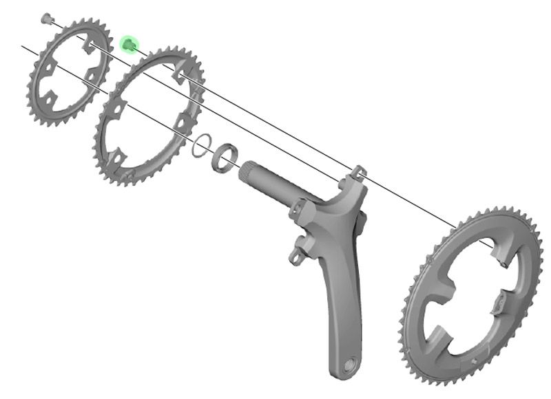 Shimano SORA Kettenblattschrauben für FC-R3030 (4 Stück) kaufen | Bike-Discount