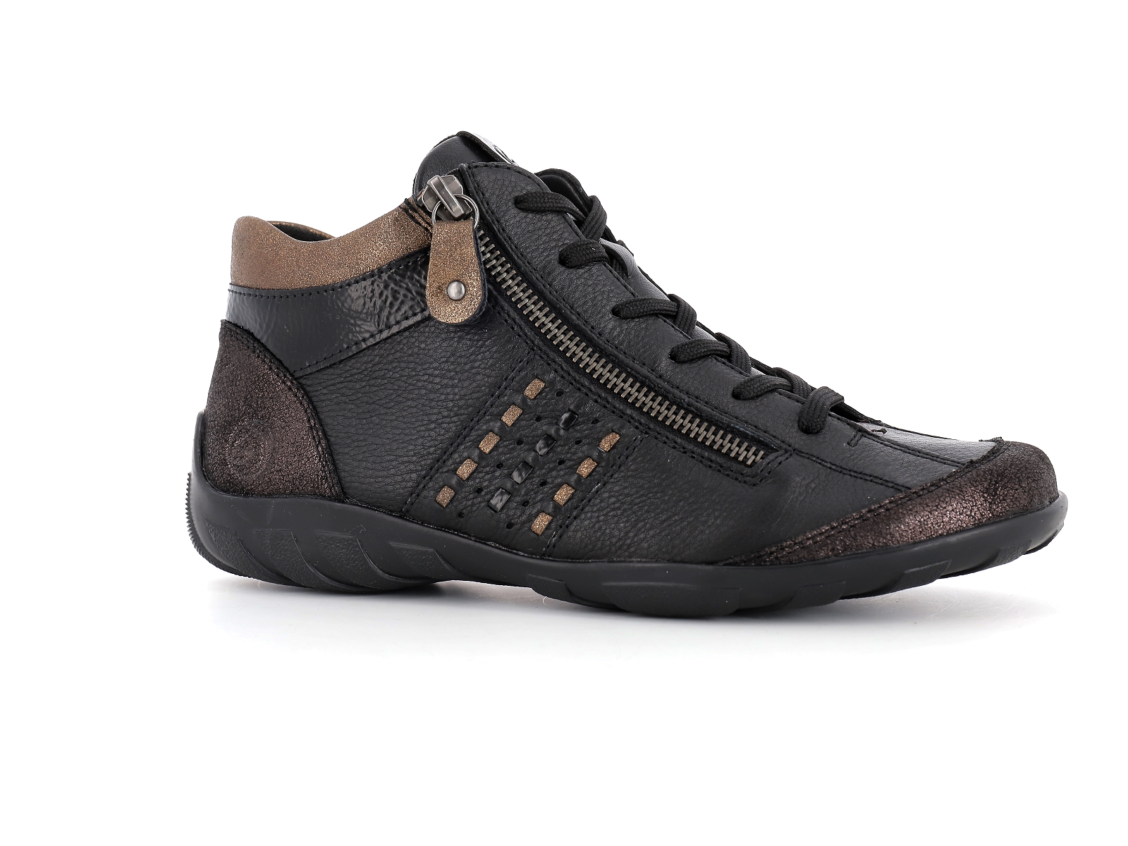 Remonte-R3477 Cuir Noir Marron