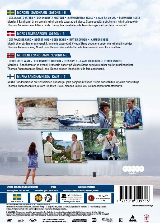 Mord I Skærgården / Morden I Sandhamn - Sæson 1-5 - DVD