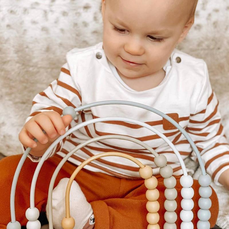 T-shirt marinière marron bébé garçon