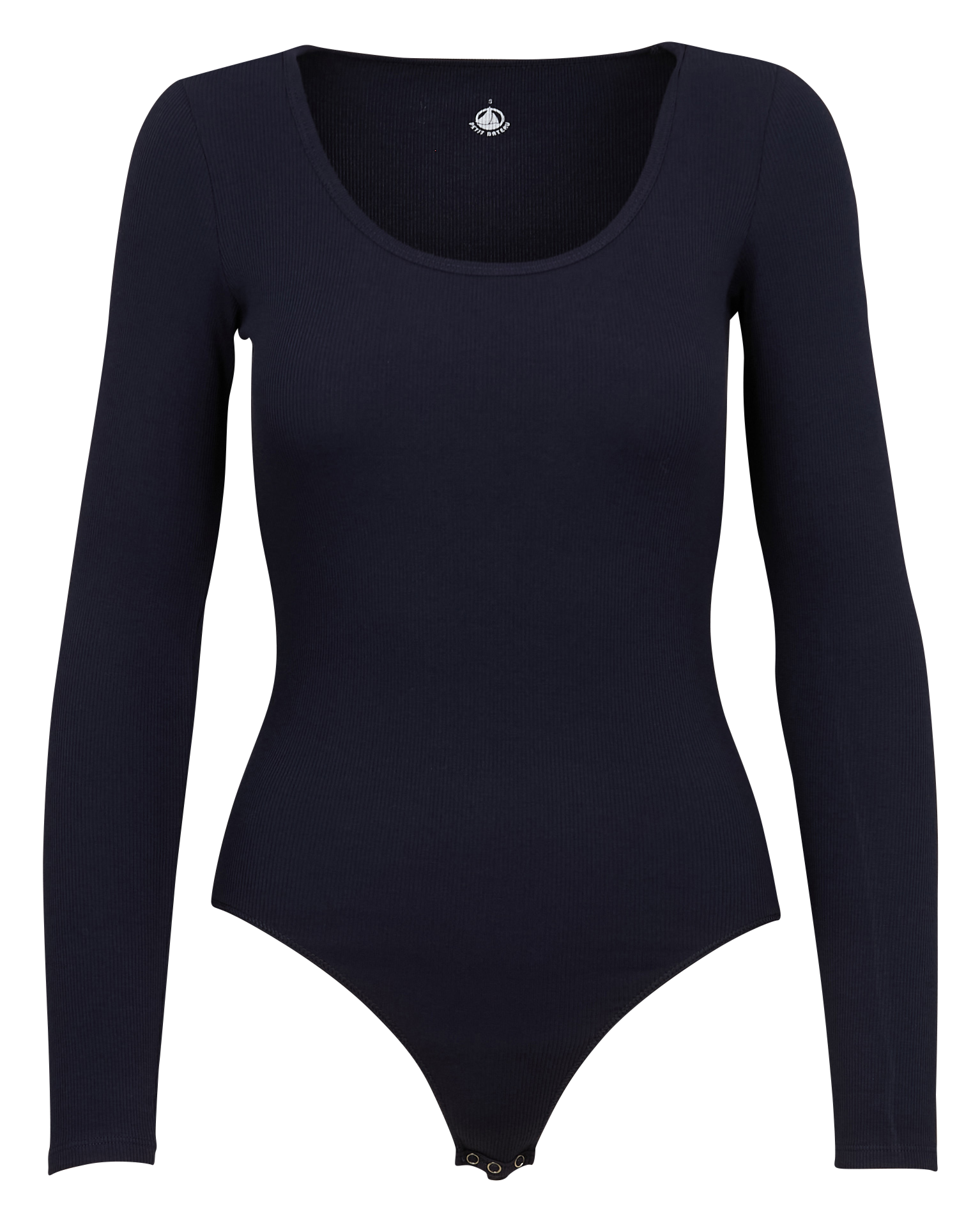 Body col rond ajusté | Bleu