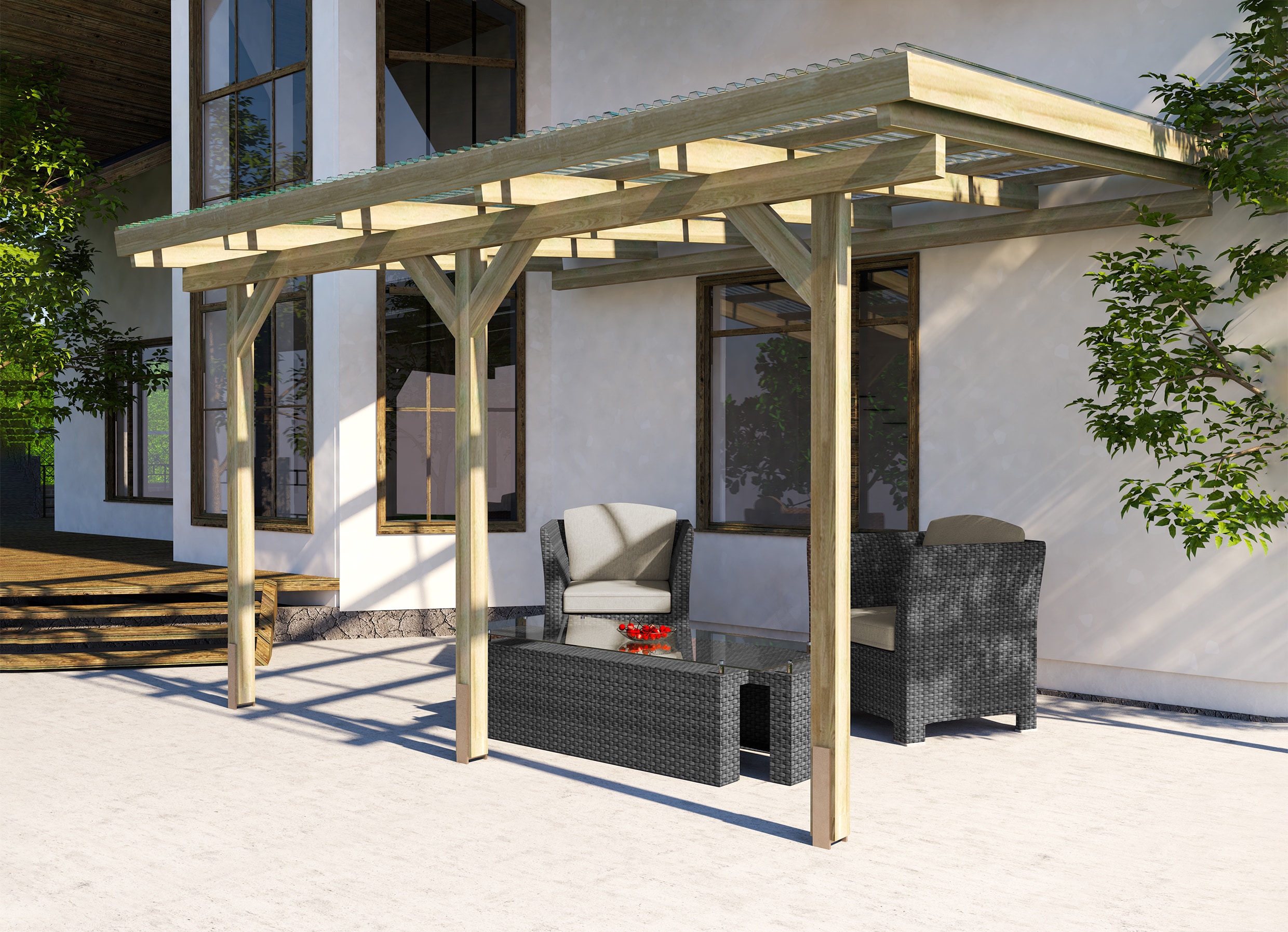 Weka Terrassenüberdachung 671 -versch. Ausführungen