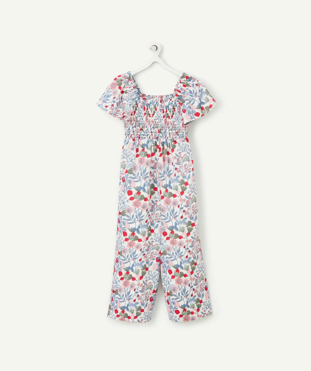 COMBINAISON PANTALON FILLE EN VISCOSE RESPONSABLE IMPRIMÉ FLEURI