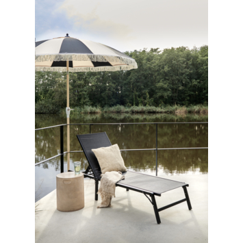 Handson parasol Venetië zwart/beige rond Ø 250 cm