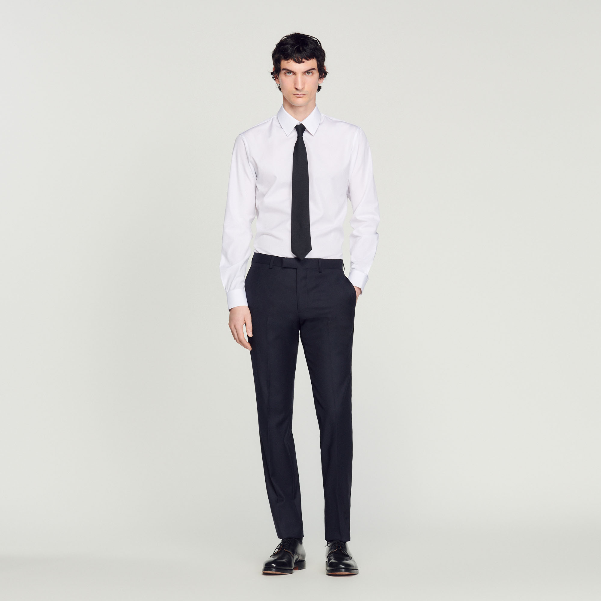 Pantalon de costume en laine stretch