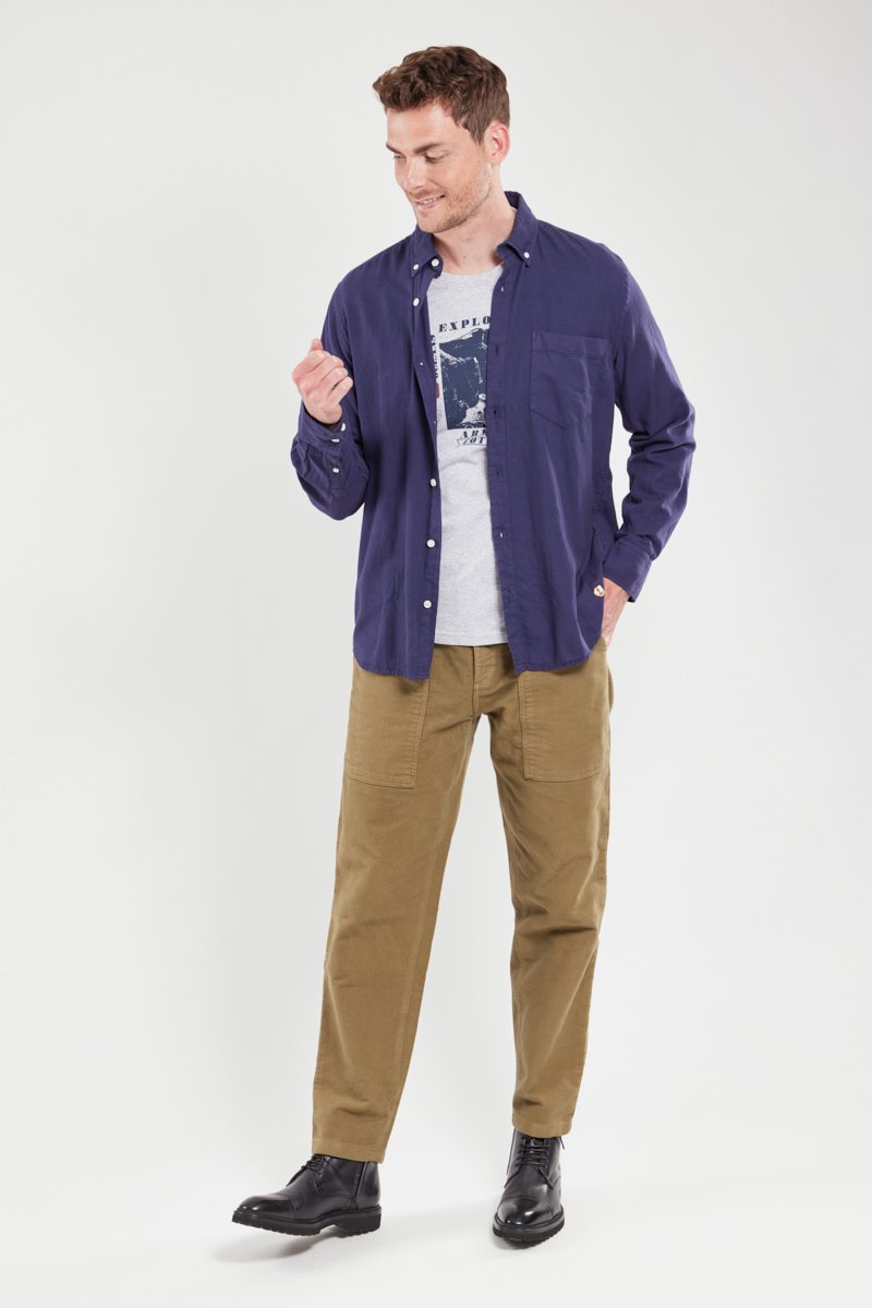 Chemise coupe droite - flanelle de coton