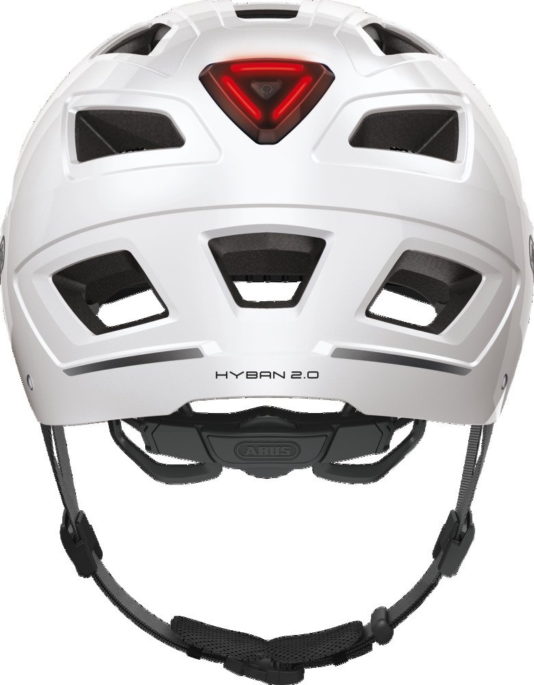 ABUS Hyban 2.0 cykelhjelm LED Polar White
