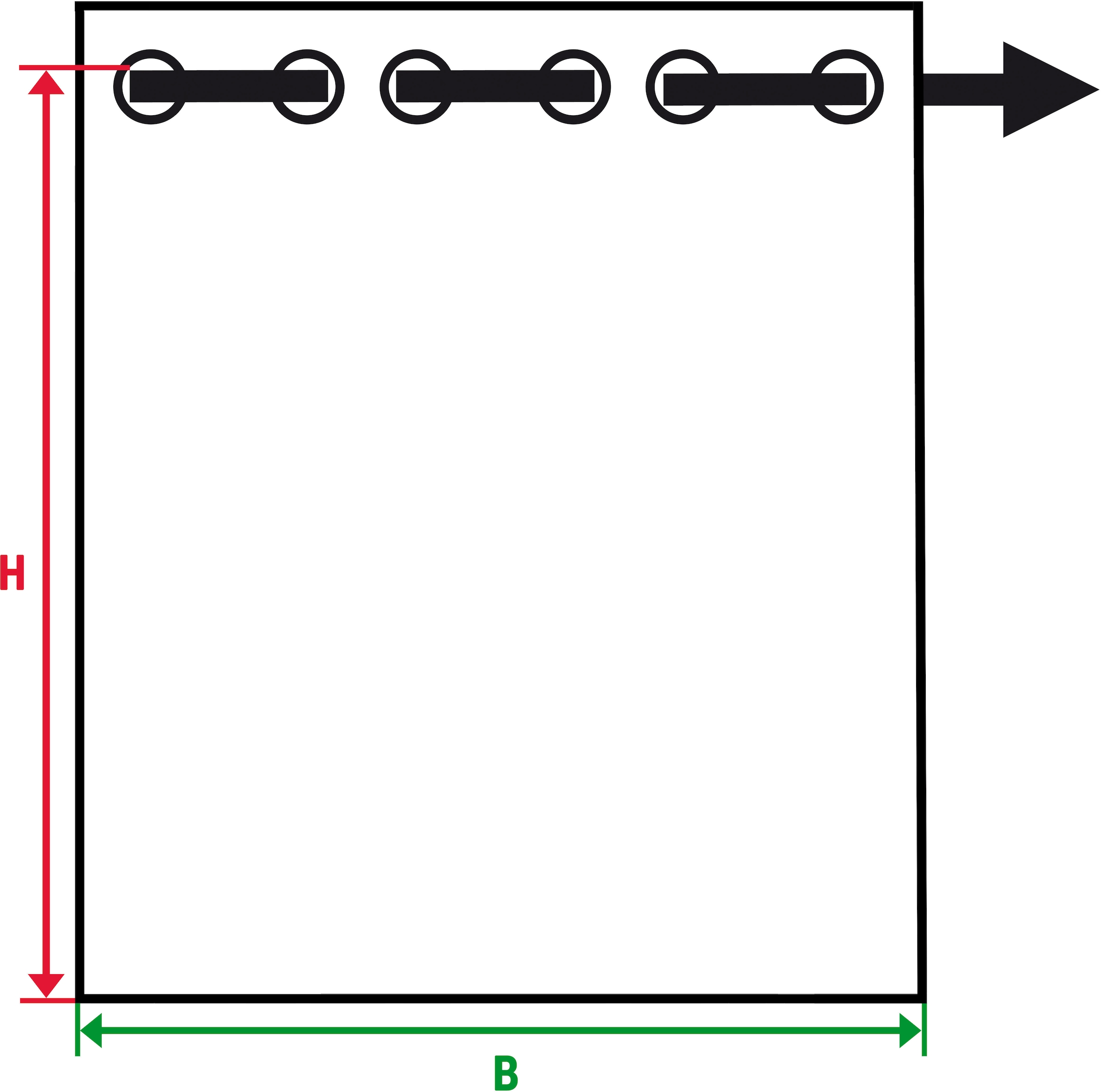 Gerster Vorhang »Ilia« Ösen 1 Stk. tlg. HxB: 235x140, klasischer Uni Ösenschal