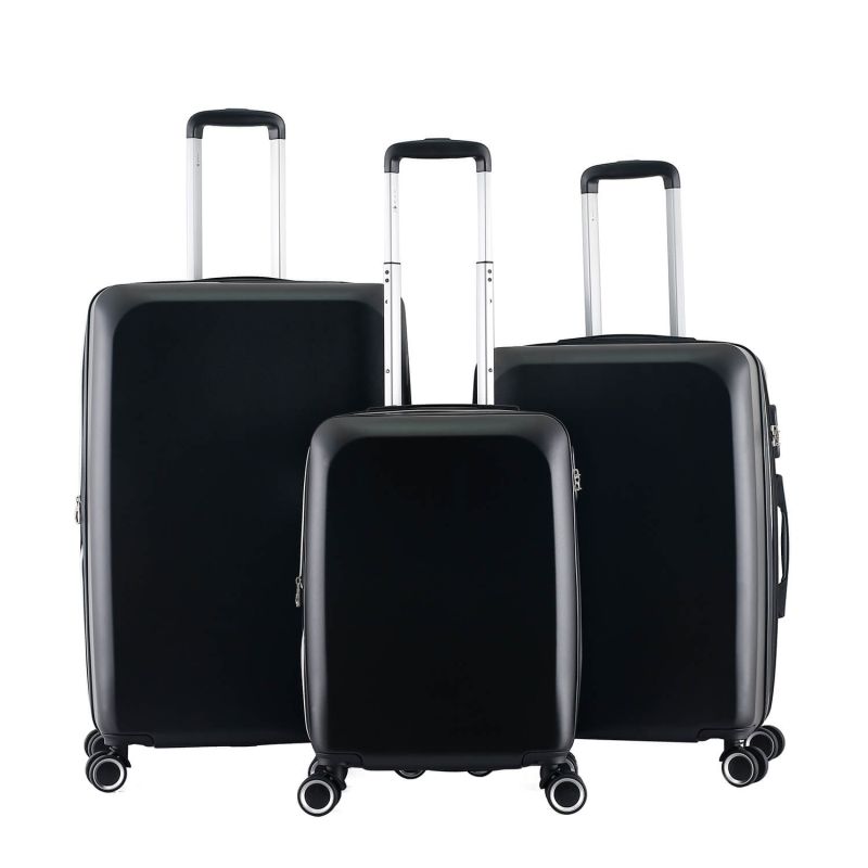 Lot de 3 valises rigides 377 Extensibles 55, 66 et 76 cm Noir