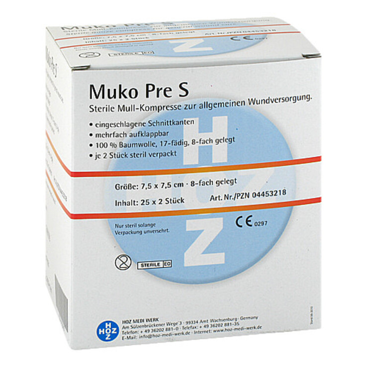 Mukopre S 7,5x7,5cm 8fach st, 25X2 St