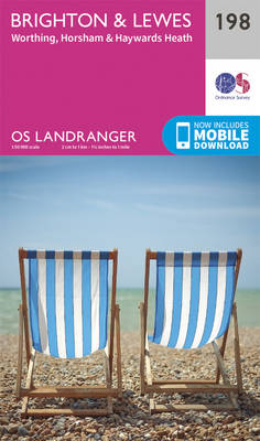 Brighton & Lewes, Haywards Heath - OS Landranger Map 198 (Sheet map, folded)