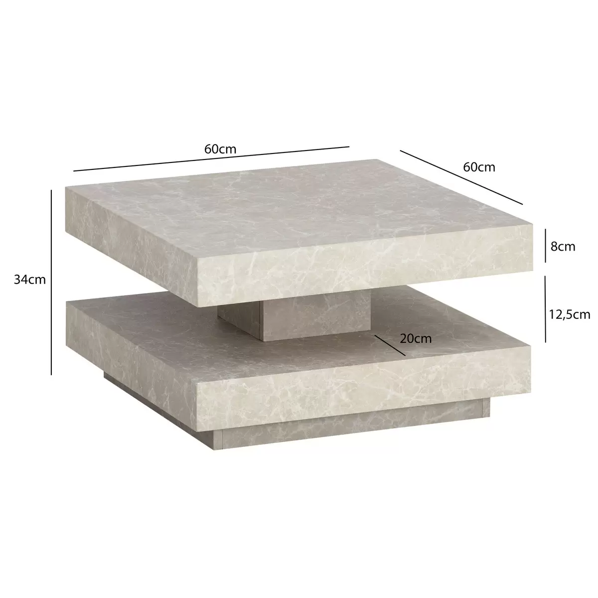 Couchtisch Merlimont Grau