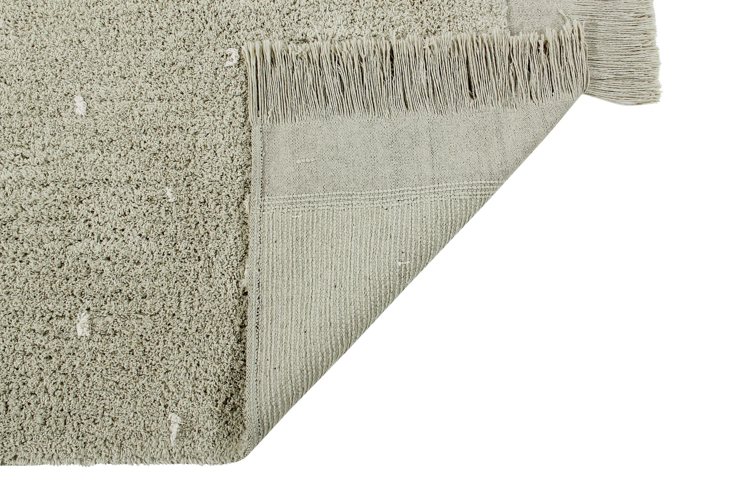 SYMPHONIE DES BOIS - Tapis rectangulaire lavable en coton | Vert
