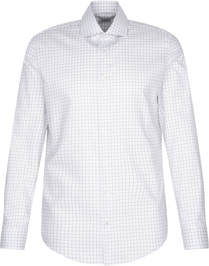 Seidensticker Business Shirt Slim Long sleeve Kent-Collar Check Blue