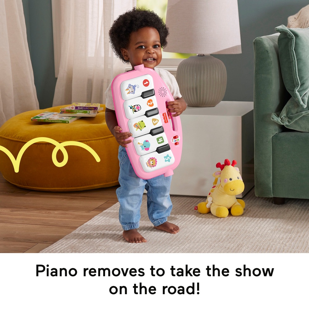 Fisher-Price Glow and Grow Kick & Play Pink Piano Gym