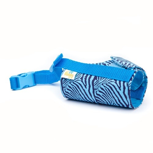Focinheira para cães Pappy Blue Zebra com fecho de velcro