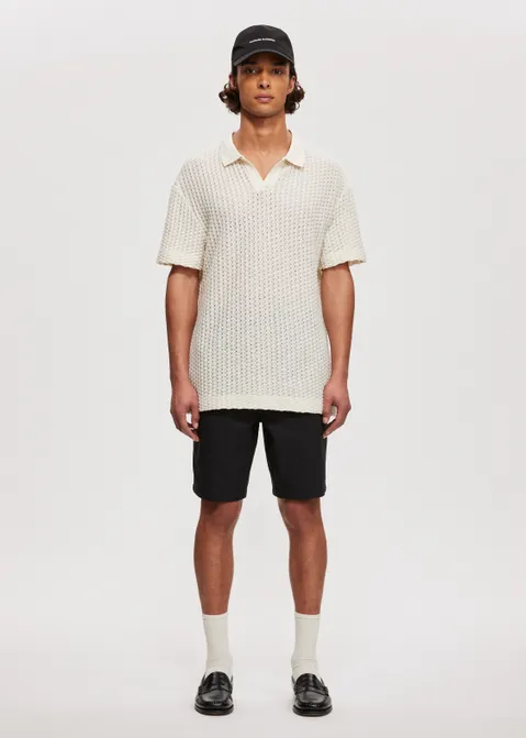 Johnny polo met structuur off-white (WIT.O)